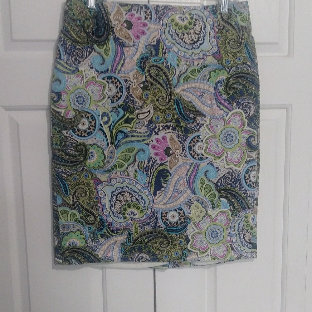 Talbots Multi-Colored Pencil Skirt